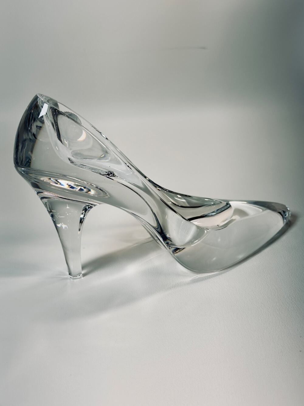 Bohemia Czech Republic 24% Lead Crystal Glass Slipper Cinderella Shoe Mint Clean